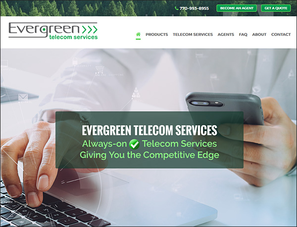Copywriting for Evergreen Telecom Services website